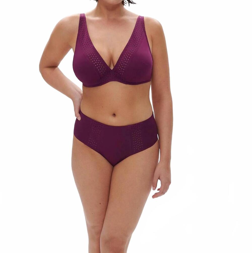 NEW SIMONE PERELE hoya underwire plunge bra in blackberry